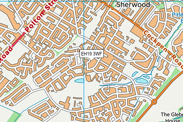 EH19 3WF map - OS VectorMap District (Ordnance Survey)