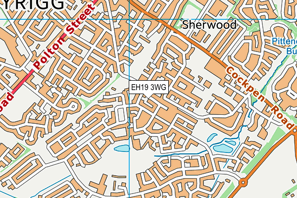 EH19 3WG map - OS VectorMap District (Ordnance Survey)