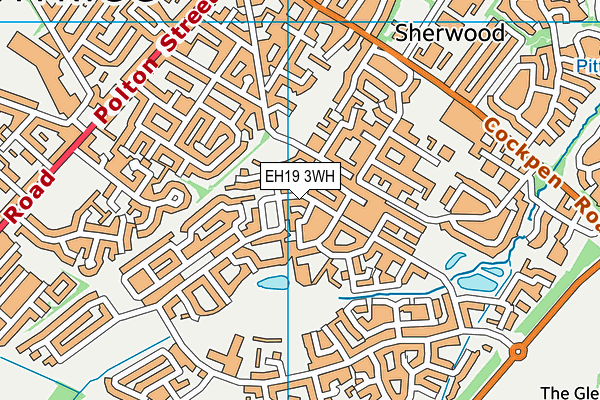 EH19 3WH map - OS VectorMap District (Ordnance Survey)