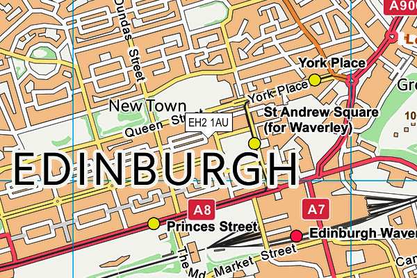 EH2 1AU map - OS VectorMap District (Ordnance Survey)