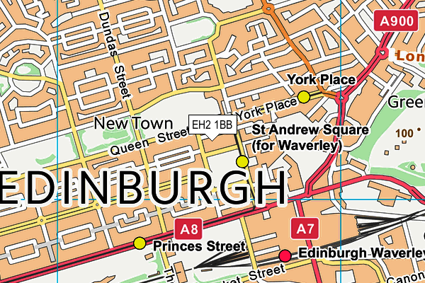 EH2 1BB map - OS VectorMap District (Ordnance Survey)