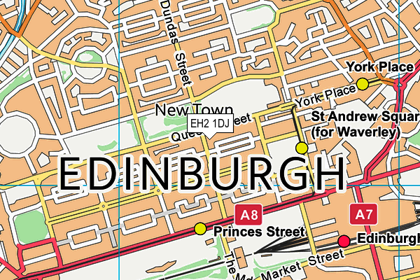 EH2 1DJ map - OS VectorMap District (Ordnance Survey)