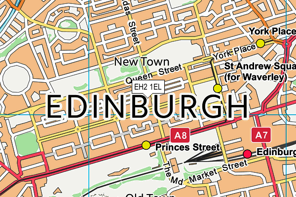 EH2 1EL map - OS VectorMap District (Ordnance Survey)