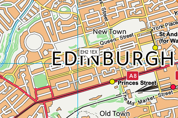 EH2 1EX map - OS VectorMap District (Ordnance Survey)