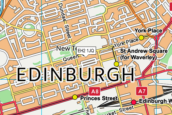 EH2 1JQ map - OS VectorMap District (Ordnance Survey)