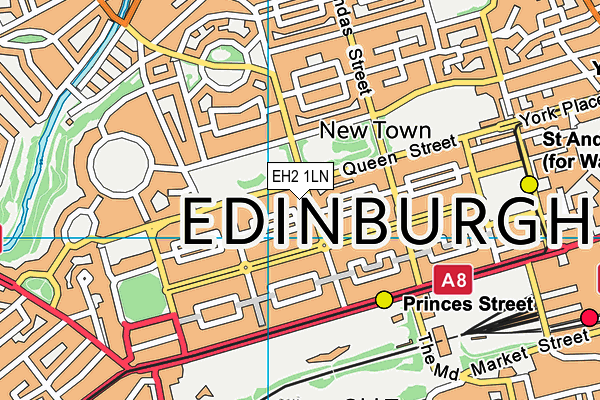 EH2 1LN map - OS VectorMap District (Ordnance Survey)