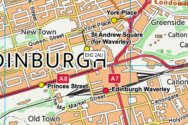 EH2 2AU map - OS VectorMap District (Ordnance Survey)