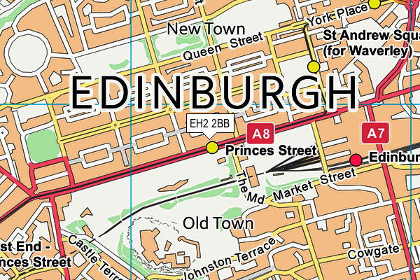 EH2 2BB map - OS VectorMap District (Ordnance Survey)