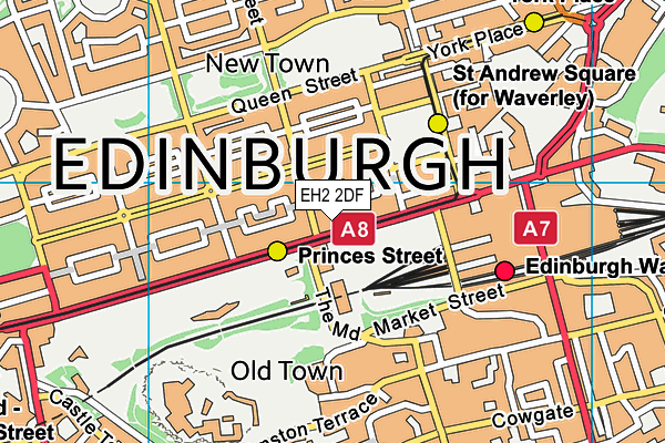 EH2 2DF map - OS VectorMap District (Ordnance Survey)