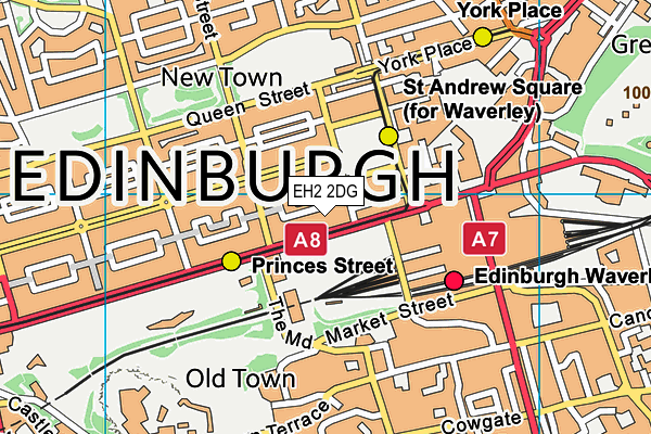 EH2 2DG map - OS VectorMap District (Ordnance Survey)