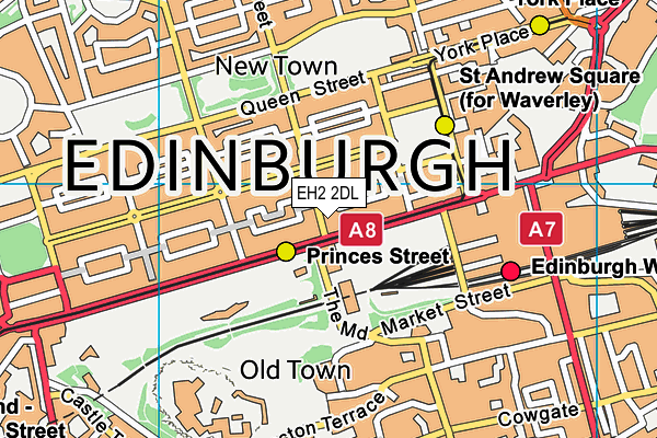 EH2 2DL map - OS VectorMap District (Ordnance Survey)