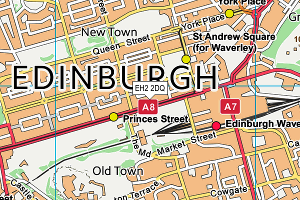 EH2 2DQ map - OS VectorMap District (Ordnance Survey)