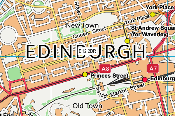 EH2 2DR map - OS VectorMap District (Ordnance Survey)