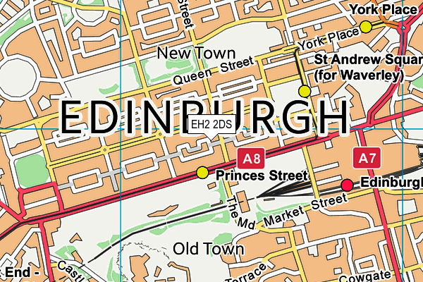 EH2 2DS map - OS VectorMap District (Ordnance Survey)