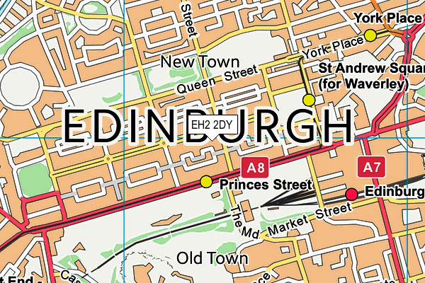 EH2 2DY map - OS VectorMap District (Ordnance Survey)