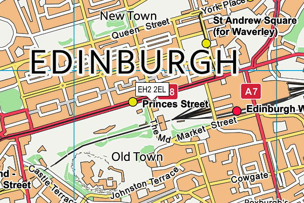 EH2 2EL map - OS VectorMap District (Ordnance Survey)