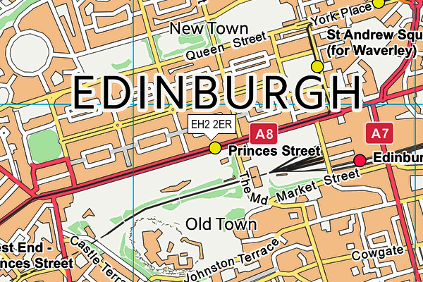 EH2 2ER map - OS VectorMap District (Ordnance Survey)