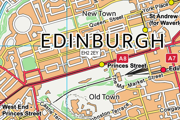 EH2 2EY map - OS VectorMap District (Ordnance Survey)