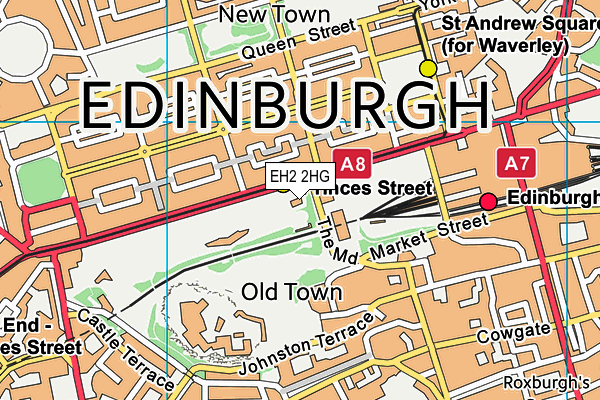 EH2 2HG map - OS VectorMap District (Ordnance Survey)