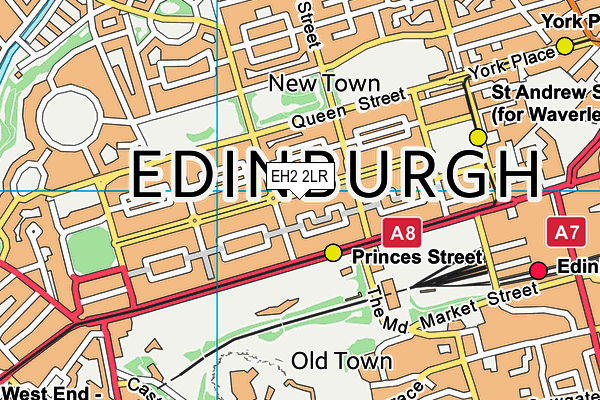 EH2 2LR map - OS VectorMap District (Ordnance Survey)