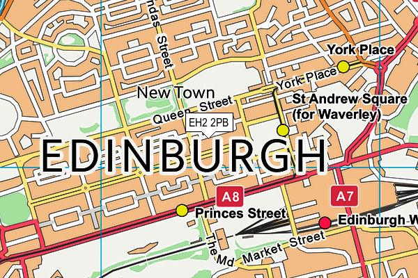 EH2 2PB map - OS VectorMap District (Ordnance Survey)