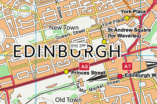 EH2 2PF map - OS VectorMap District (Ordnance Survey)