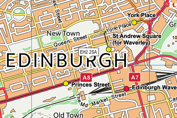 EH2 2SA map - OS VectorMap District (Ordnance Survey)