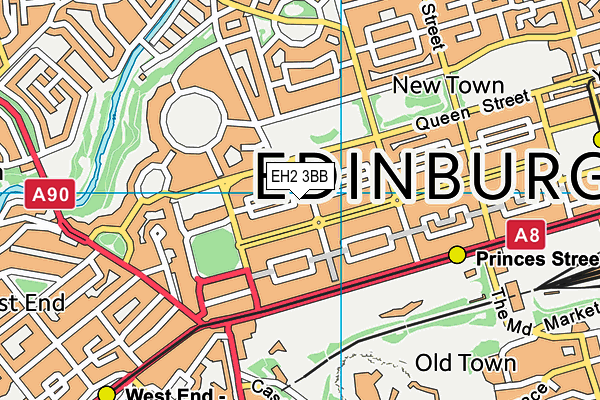 EH2 3BB map - OS VectorMap District (Ordnance Survey)