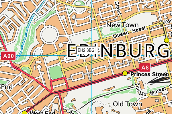 EH2 3BG map - OS VectorMap District (Ordnance Survey)