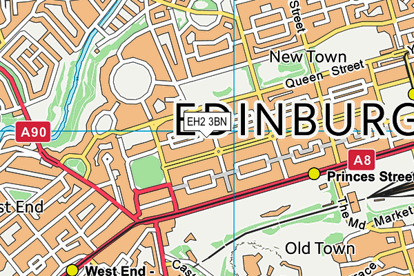 EH2 3BN map - OS VectorMap District (Ordnance Survey)