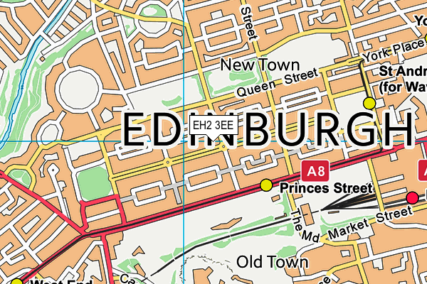 EH2 3EE map - OS VectorMap District (Ordnance Survey)