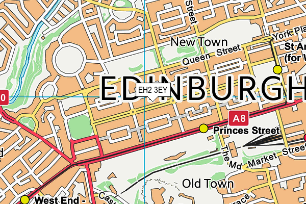 EH2 3EY map - OS VectorMap District (Ordnance Survey)