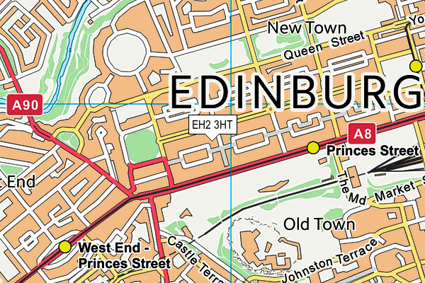 EH2 3HT map - OS VectorMap District (Ordnance Survey)