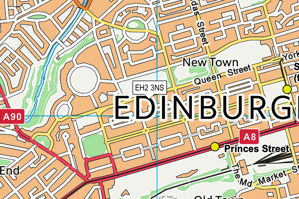 EH2 3NS map - OS VectorMap District (Ordnance Survey)