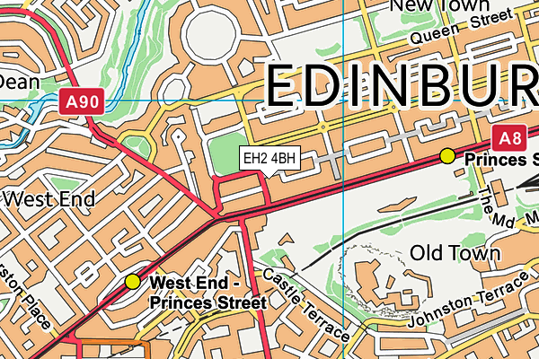 EH2 4BH map - OS VectorMap District (Ordnance Survey)