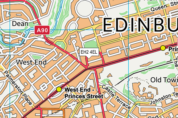 EH2 4EL map - OS VectorMap District (Ordnance Survey)