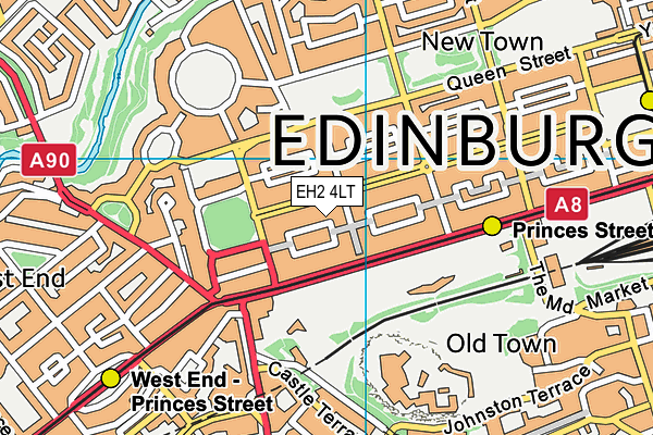 EH2 4LT map - OS VectorMap District (Ordnance Survey)