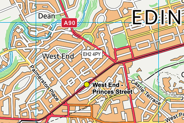 EH2 4PY map - OS VectorMap District (Ordnance Survey)