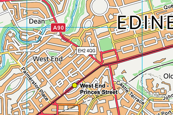 EH2 4QG map - OS VectorMap District (Ordnance Survey)