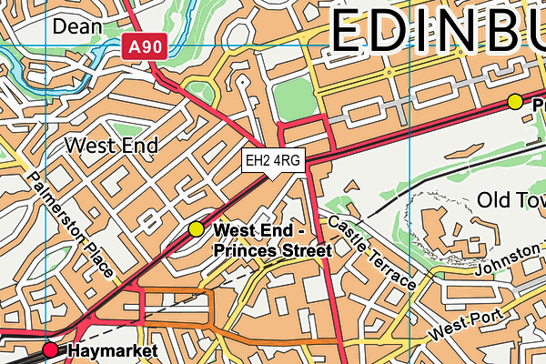 EH2 4RG map - OS VectorMap District (Ordnance Survey)