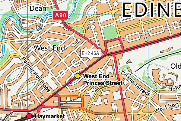 EH2 4SA map - OS VectorMap District (Ordnance Survey)