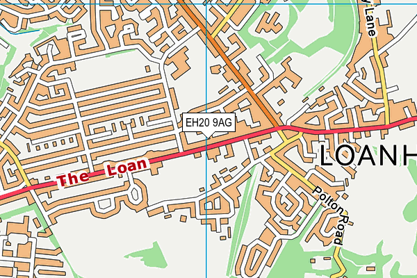 EH20 9AG map - OS VectorMap District (Ordnance Survey)
