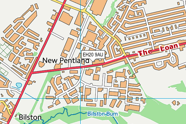 EH20 9AU map - OS VectorMap District (Ordnance Survey)