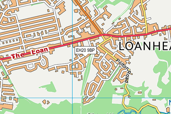 EH20 9BP map - OS VectorMap District (Ordnance Survey)