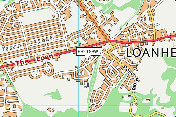 EH20 9BW map - OS VectorMap District (Ordnance Survey)