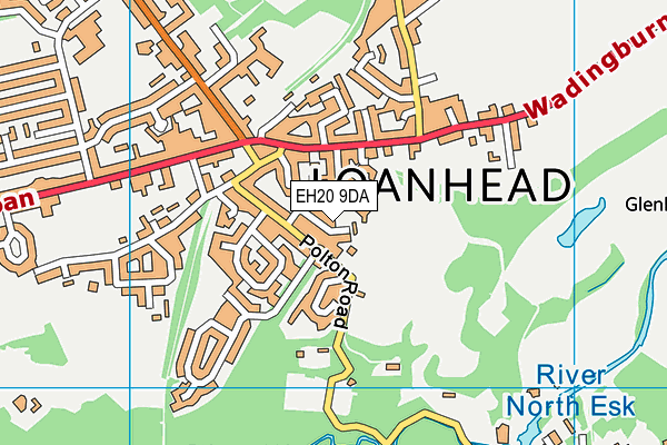 EH20 9DA map - OS VectorMap District (Ordnance Survey)