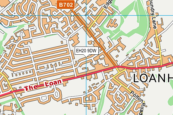 EH20 9DW map - OS VectorMap District (Ordnance Survey)