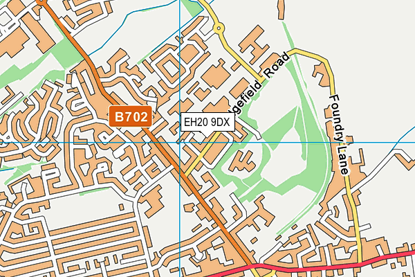 EH20 9DX map - OS VectorMap District (Ordnance Survey)