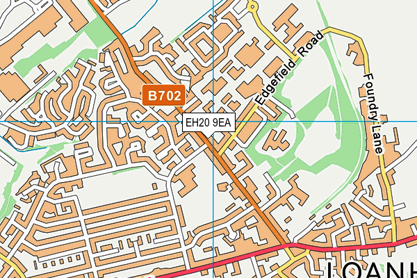 EH20 9EA map - OS VectorMap District (Ordnance Survey)