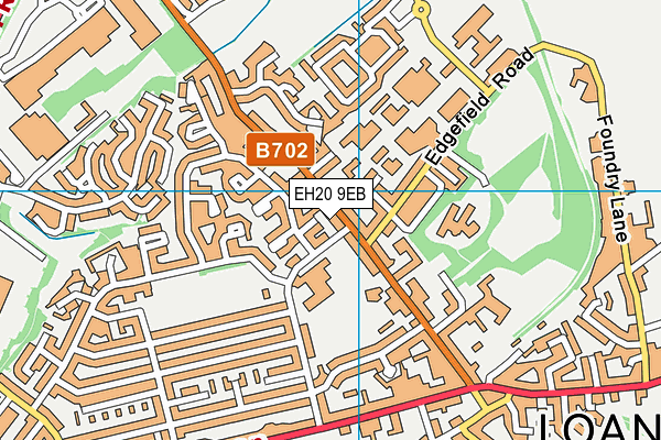 EH20 9EB map - OS VectorMap District (Ordnance Survey)